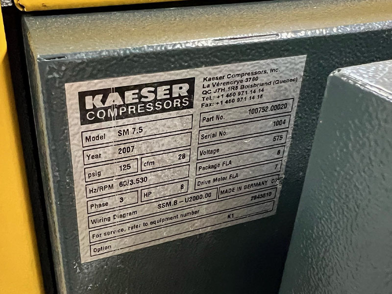 Used Kaeser SM 7.5 2